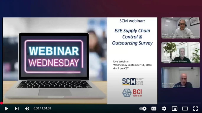 SCM Webinar Wednesday | E2E Supply Chain Control & Outsourcing Survey