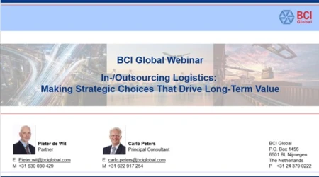 In-/outsourcing logistics: Making strategic choices that drive long-term value