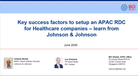 Key success factors to setup an APAC RDC for Healthcare companies – learn from Johnson & Johnson